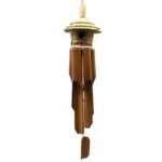 Ancient Wisdom Large Round Seagrass Bird Box with Chimes 56x20cm