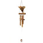 Ancient Wisdom Handcrafted Coconut Owl Wind Chime - Image 3