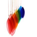Ancient Wisdom Multicolour Rainbow Glass Wind Chime - Image 4
