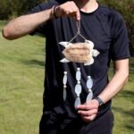 Ancient Wisdom Whitewash Turtle Carving & Natural Copis Drop Wind Chime - Image 5
