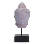 Ancient Wisdom Stillness Buddha Head On Stand - Blue Copper