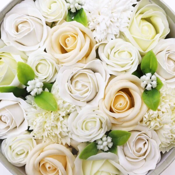 Ancient Wisdom Soap White & Ivory Flowers Wedding Blessings Round Box