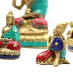 Ancient Wisdom Handcrafted 6.5cm Brass Thinking Buddha Figure - Image 3