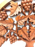 Ancient Wisdom 40cm Tree of Life Grapes Decorative Wooden Panel - Image 3