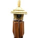Ancient Wisdom Large Round Seagrass Bird Box with Chimes 56x20cm - Image 5