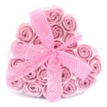 Ancient Wisdom Soap Flower 24 Pink Roses Heart Shaped Bouquet