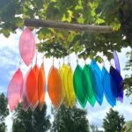 Ancient Wisdom Multicolour Rainbow Glass Wind Chime - Image 5
