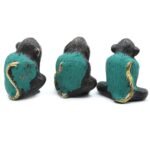 Ancient Wisdom Set of 3 Brass Feng Shui Monkeys - See No Evil, Hear No Evil, Speak No Evil - Image 2