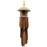 Ancient Wisdom Large Round Seagrass Bird Box with Chimes 56x20cm - Image 6