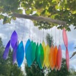Ancient Wisdom Multicolour Rainbow Glass Wind Chime - Image 6
