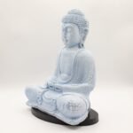 Ancient Wisdom Sky Blue Meditation Buddha Lamp - Oval Stand - Image 6