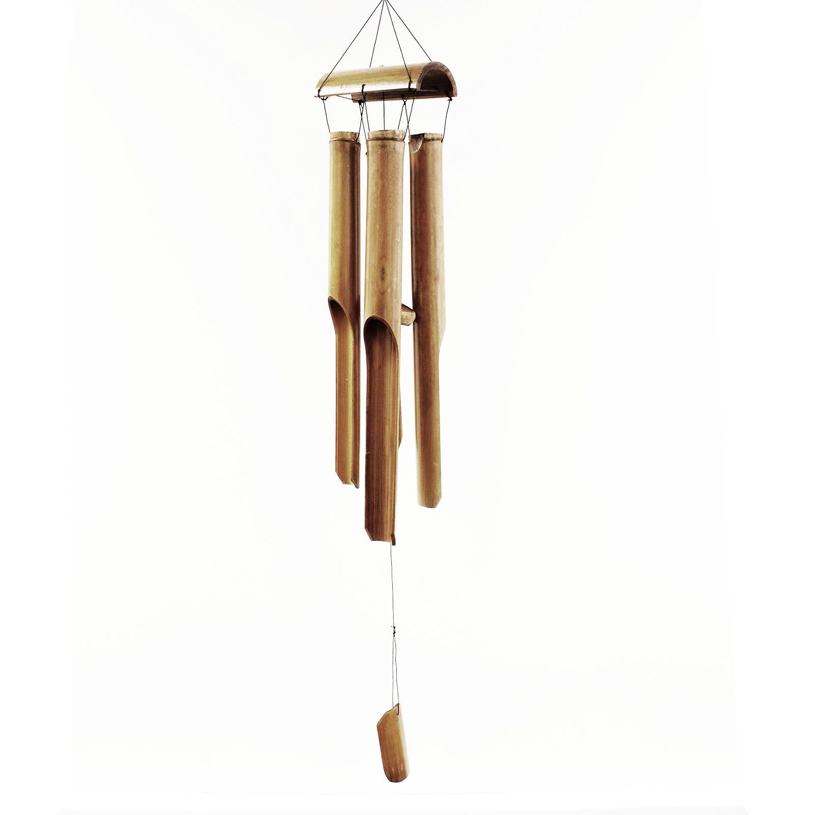 bG9jYWw6Ly9tZWRpYS9TSy8wQy82MFIzMEMxRzZSUkswQ1NLL2Q3MGUxNWNjLmpwZWc.jpg Ancient Wisdom Natural Finish 4 Large Tubes Bamboo Wind Chime - Image 1