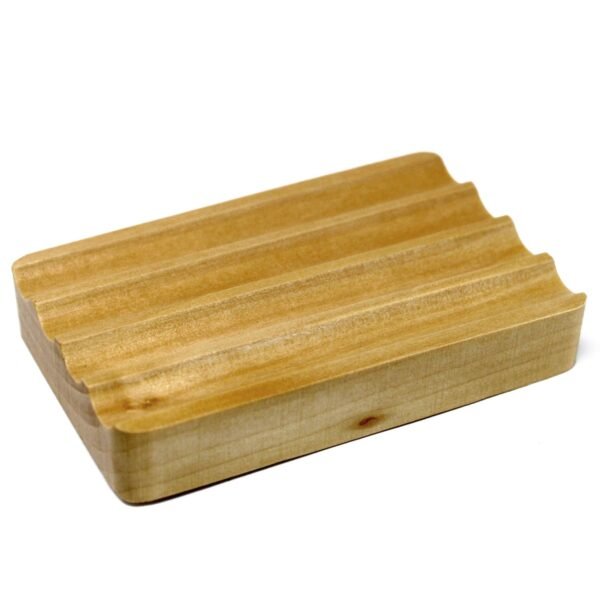 Ancient Wisdom Corrugated Hemu Wood Soap Dish