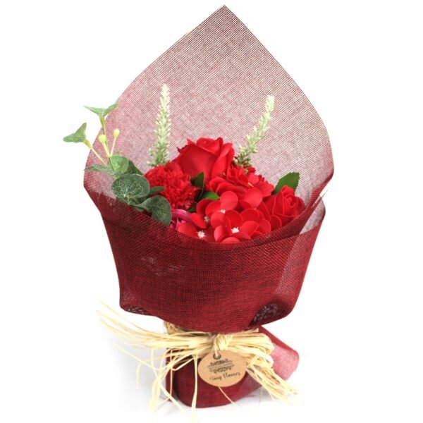Ancient Wisdom Red Standing Soap Flower Bouquet