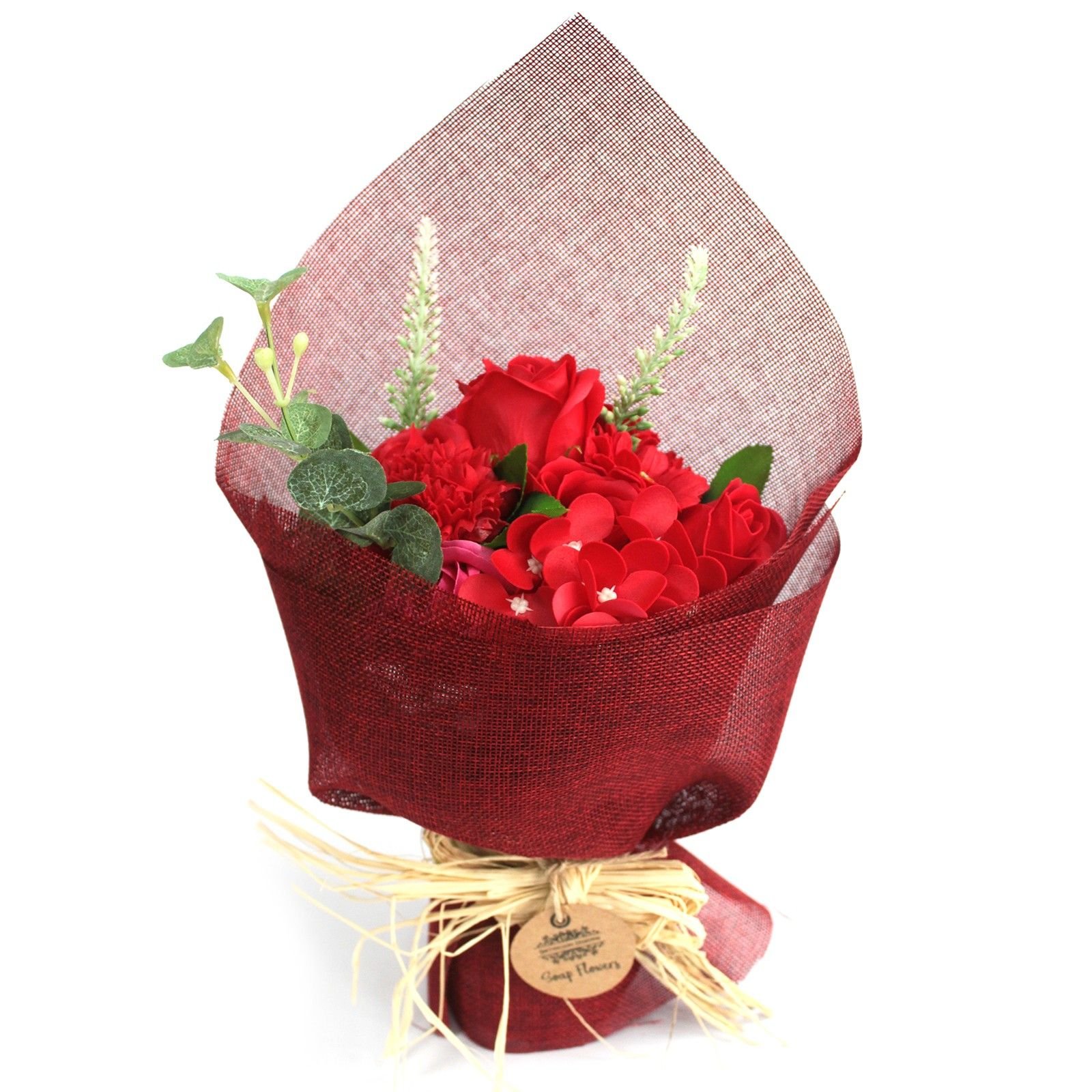 bG9jYWw6Ly9tZWRpYS9TSy9FQy82MFIzMEMxRzZHV0tFQ1NLL2EwYTA0NjM2LmpwZWc.jpg Ancient Wisdom Red Standing Soap Flower Bouquet - Image 1