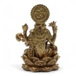 Ancient Wisdom Brass Miniature Gods – Sarswati (34mm) - Image 2