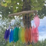 Ancient Wisdom Multicolour Rainbow Glass Wind Chime - Image 8