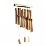 Ancient Wisdom Natural Finish 12 Large Tubes Bamboo Wind Chime