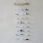 Ancient Wisdom Handcrafted Blue & White Three Drop Wind Chime - Image 2
