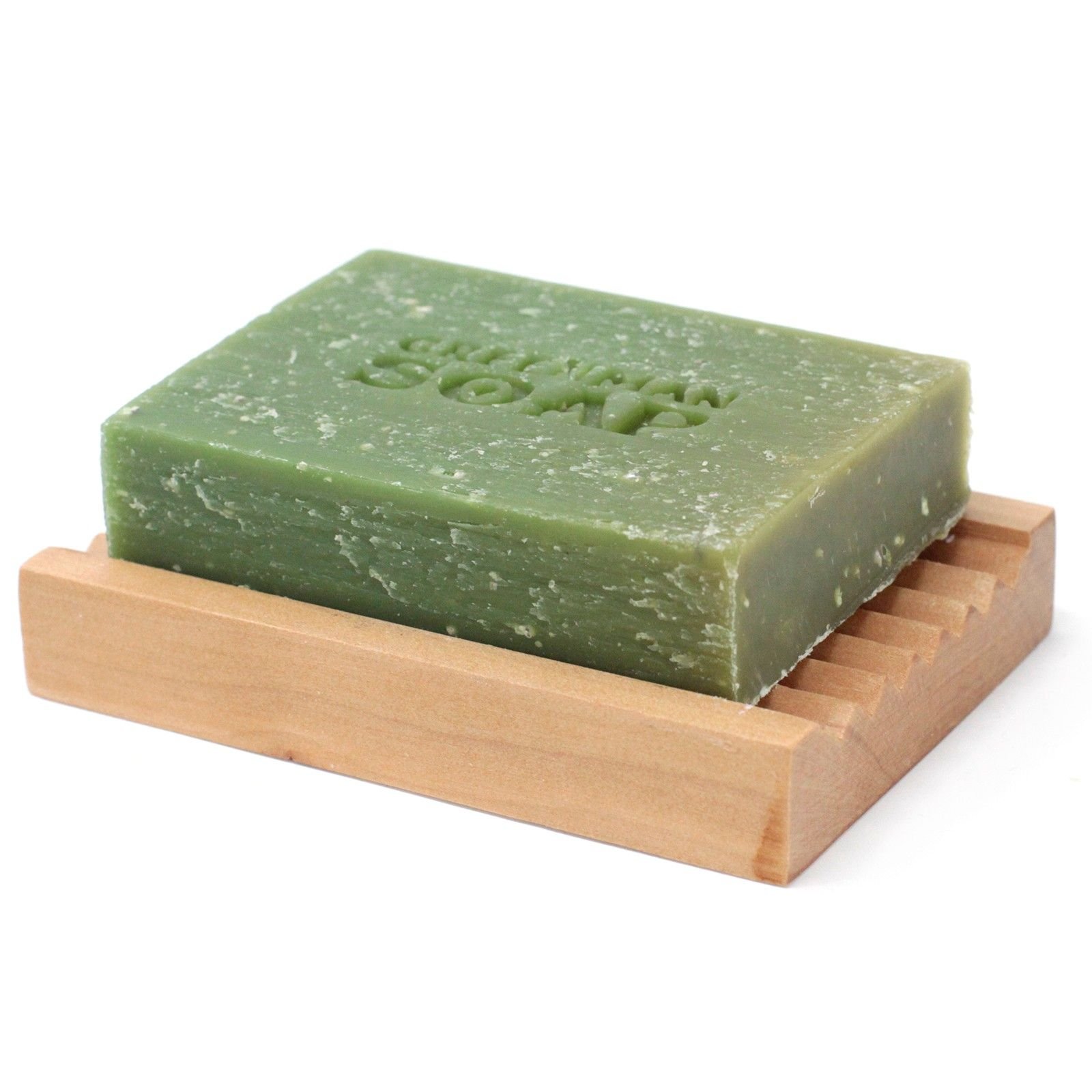 bG9jYWw6Ly9tZWRpYS9TTi80Qy82MFIzMEMxRzZNUzM0Q1NOLzAxZDFhZTRjLmpwZWc.jpg Ancient Wisdom Gardener's Scrub Greenman Soap Slice 100g - Image 1