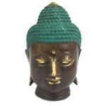 Ancient Wisdom Large Brass Classic Buddha Head Statue
