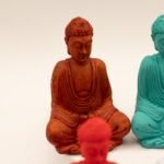 Ancient Wisdom Set of 6 Colourful Mini Buddha Statues For Meditation & Focus - Image 7