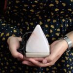 Ancient Wisdom White Pyramid Shaped USB Himalayan Crystal Salt Multicolour Lamp - Image 3