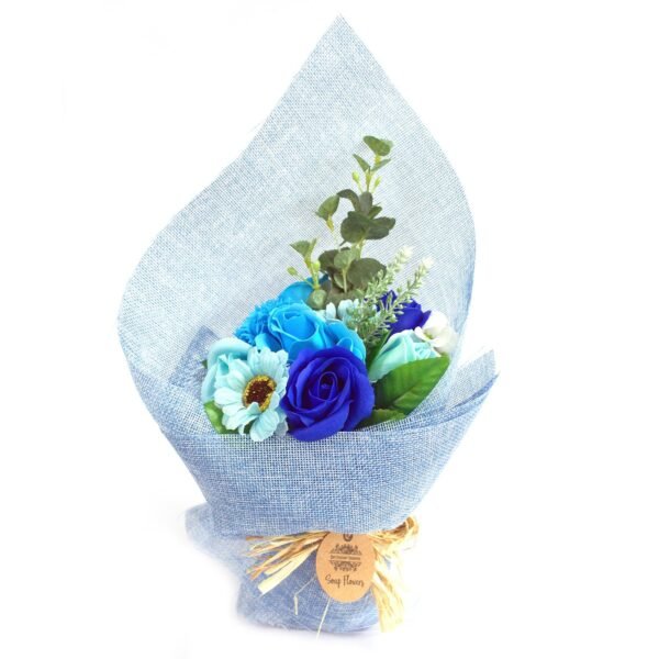 Ancient Wisdom Blue Standing Soap Flower Bouquet