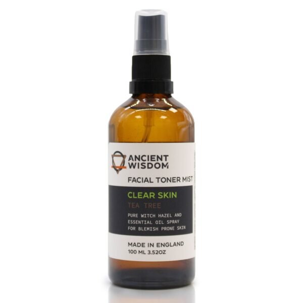 Ancient Wisdom Facial Toner Mist Clear Skin Tea Tree Pure Witch Hazel