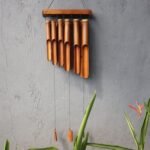Ancient Wisdom Natural Finish 12 Large Tubes Bamboo Wind Chime - Image 3