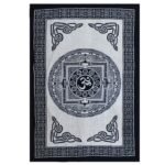 Ancient Wisdom Mono Single Cotton Bedspread + Wall Hanging – OM Mandala