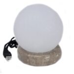 Ancient Wisdom White Ball USB Himalayan Crystal Salt Multicolour Lamp