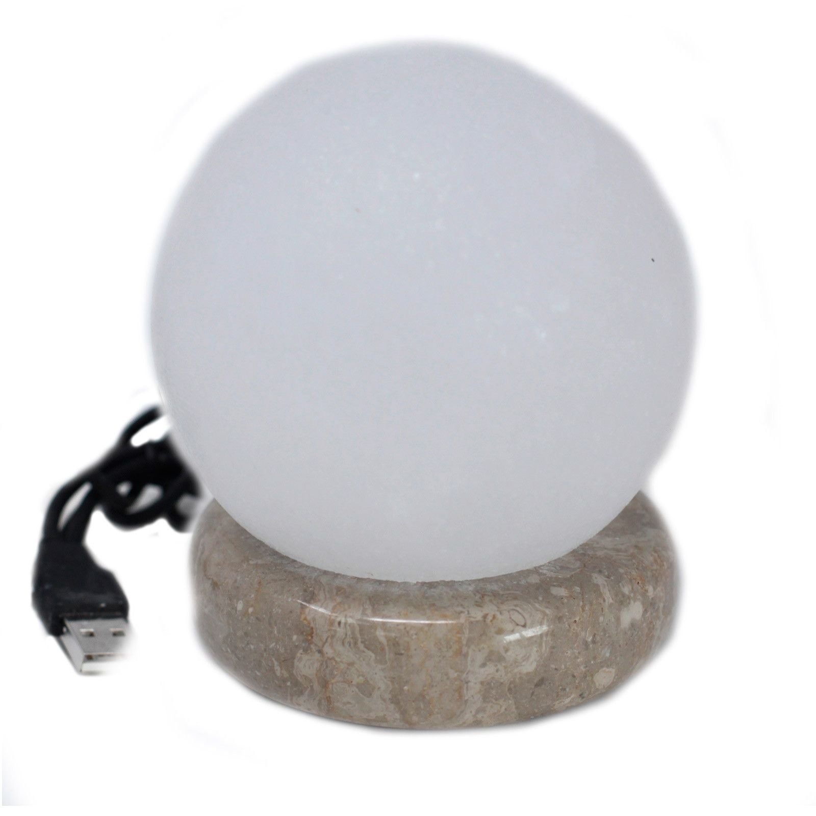 bG9jYWw6Ly9tZWRpYS9TUC8yQy82MFIzMEMxRzZNU0syQ1NQL2NiOWI3Y2FmLmpwZWc.jpg Ancient Wisdom White Ball USB Himalayan Crystal Salt Multicolour Lamp - Image 1