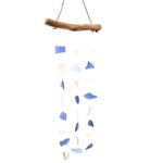 Ancient Wisdom Handcrafted Blue & White Three Drop Wind Chime