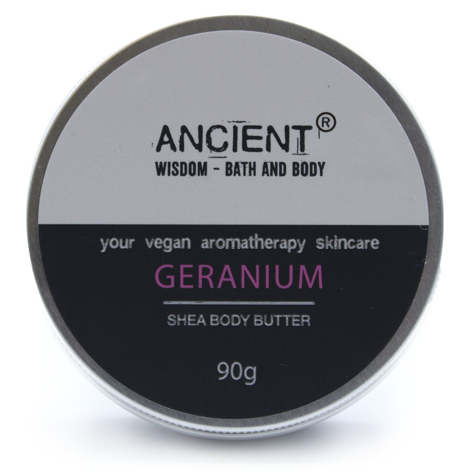 bG9jYWw6Ly9tZWRpYS9TUS8wRC82MFIzMEMxRzZSU0swRFNRL2VhNjhmYjcwLmpwZWc.jpg Ancient Wisdom Aromatherapy Geranium Shea Body Butter 90g - Image 1