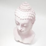 Ancient Wisdom Cherry Crackle Buddha Bust Lamp – Oval Stand - Image 4