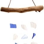 Ancient Wisdom Handcrafted Blue & White Three Drop Wind Chime - Image 4