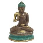 Ancient Wisdom Large Brass Sitting Buddha Statue