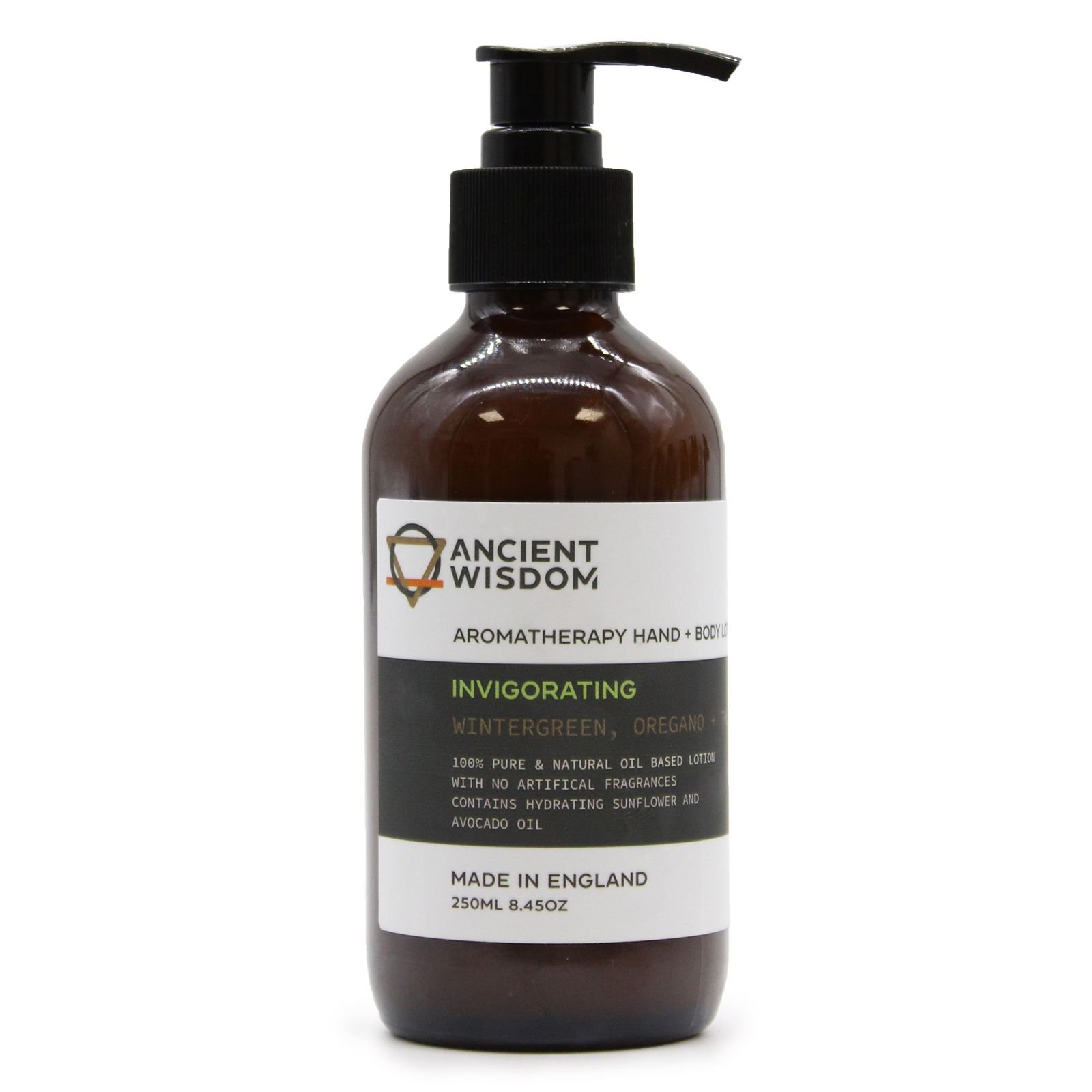 bG9jYWw6Ly9tZWRpYS9TUi82RC82MFIzMEMxRzZSU0s2RFNSLzdmMWNjNTU2LmpwZWc.jpg Ancient Wisdom Invigorating Wintergreen, Oregano & Thyme Hand & Body Lotion 250ml - Image 1