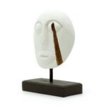 Ancient Wisdom Timor Tribal Albasia Wood Decorative Mask – White - Image 2