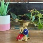 Ancient Wisdom Handcrafted 6.5cm Brass Thinking Buddha Figure - Image 5