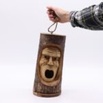Ancient Wisdom Tree Trunk Face Wooden Bird House – Grumpy Old Man - Image 2
