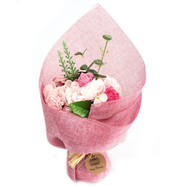 Ancient Wisdom Pink Standing Soap Flower Bouquet