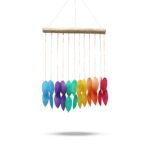 Ancient Wisdom Large Rainbow Colours Leaf Wind Chime - Image 2