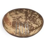 Ancient Wisdom Round 11cm Natural Coconut Soap Dish - Image 5