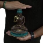 Ancient Wisdom Large Brass Sitting Buddha Statue - Image 2