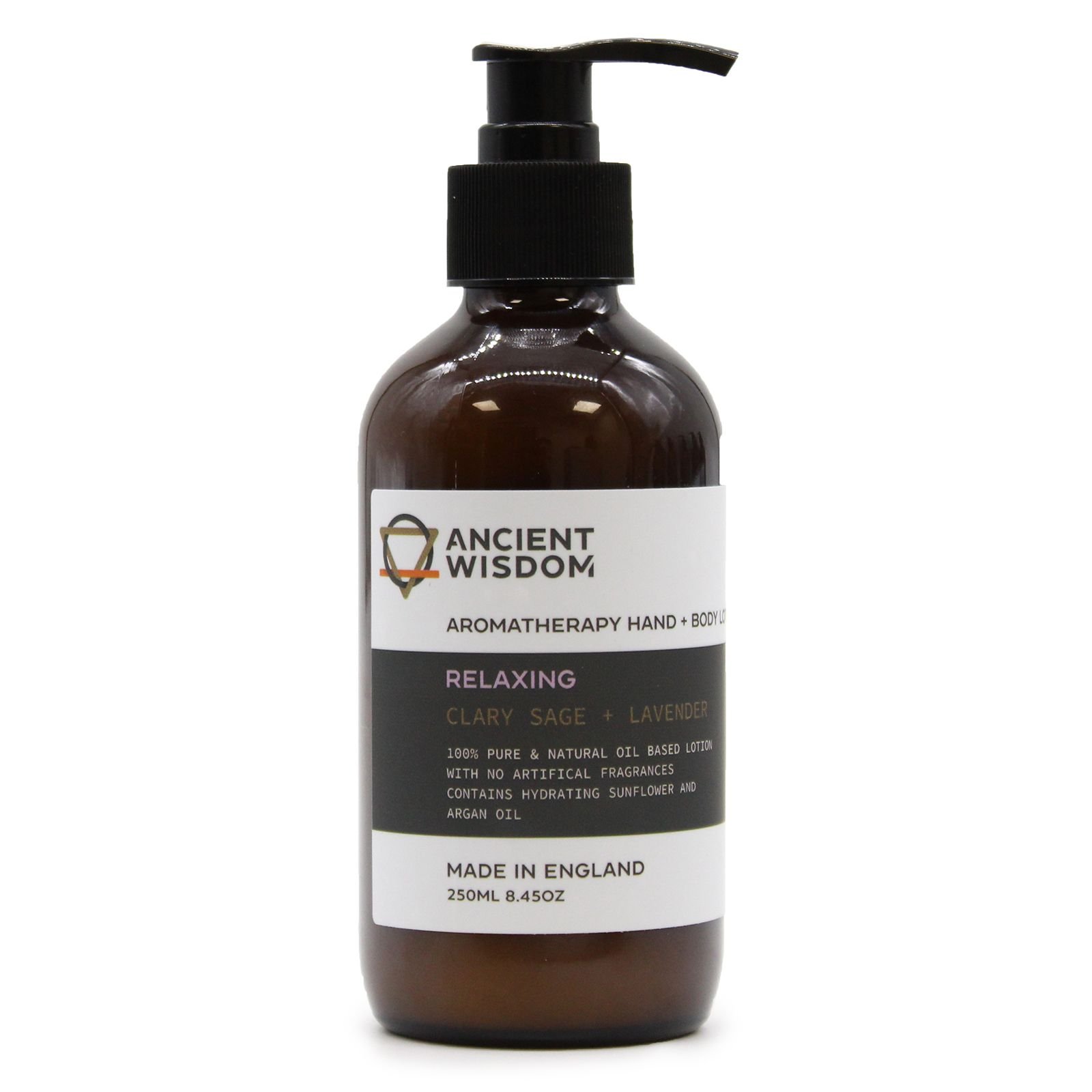 bG9jYWw6Ly9tZWRpYS9TUy82RC82MFIzMEMxRzZSU0s2RFNTL2VkMjZiM2JhLmpwZWc.jpg Ancient Wisdom Relaxing Clary Sage & Lavender Hand & Body Lotion 250ml - Image 1