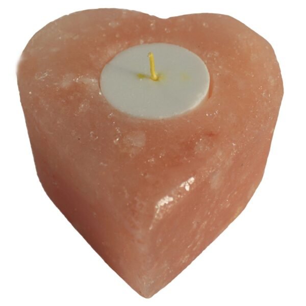 Ancient Wisdom Himalayan Salt Medium Heart Shaped Candle Holder