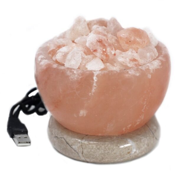 Ancient Wisdom Himalayan Crystal Salt USB Multicolour Fire Bowl Lamp