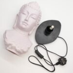 Ancient Wisdom Cherry Crackle Buddha Bust Lamp – Oval Stand - Image 6